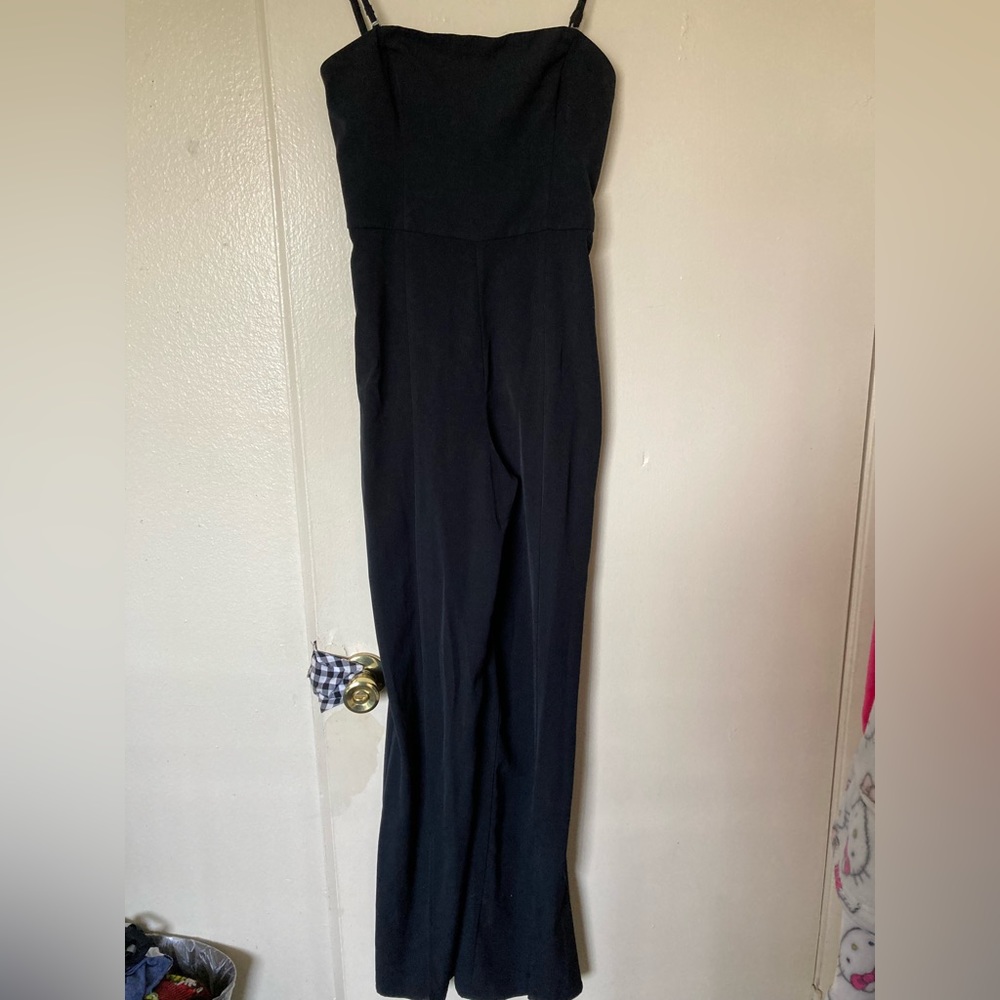 black jumpsuit by abercrombie and fitch